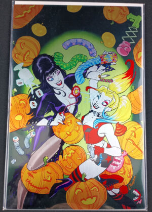 Harley Quinn x Elvira #1 (2025) Dynamic Forces Premium Metal Edition