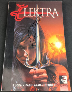 Elektra vol. 1: Introspect TPB (Marvel Comics, 1st ptg. 2002) — signed by Joe Quesada with COA